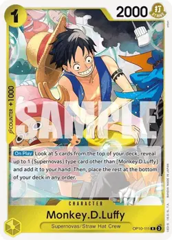 One Piece TCG Monkey.D.Luffy (111) OP10-111 Royal Blood Foil Rare - Image 1