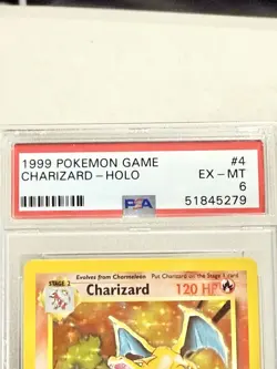 Charizard Base Set Holo 4/102 PSA 6 Pokemon TCG Unlimited Rare Card - Image 2