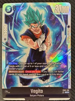 NM/M Vegito SCR FB02-139 Alternate Art Dragon Ball Fusion World Card TCG - Image 1