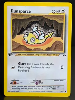 DUNSPARCE 54/75 2001 NEO DISCOVERY SET POKEMON CARD 1st EDITION - Image 1