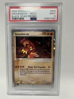 2003 Groudon ex Non Holo Black Star Promo 002 Vintage Pokemon Card PSA 9 MINT - Image 2