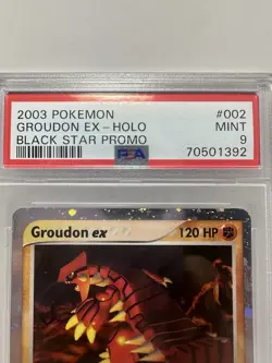 2003 Groudon ex Non Holo Black Star Promo 002 Vintage Pokemon Card PSA 9 MINT - Image 4