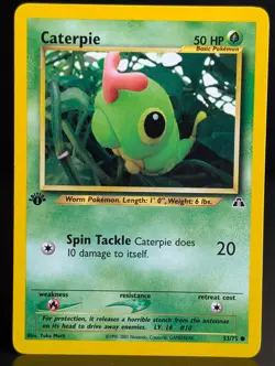 CATERPIE 53/75 2001 NEO DISCOVERY SET POKEMON CARD 1st EDITION - Image 1