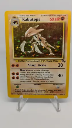 Pokemon TCG Kabutops Holo Rare Card 9/62 Fossil Unlimited Holo - Image 1