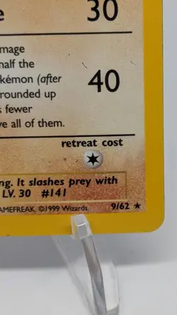 Pokemon TCG Kabutops Holo Rare Card 9/62 Fossil Unlimited Holo - Image 4