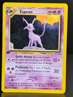 ESPEON 20/75 2001 NEO DISCOVERY SET POKEMON CARD 1st EDITION - Image 1