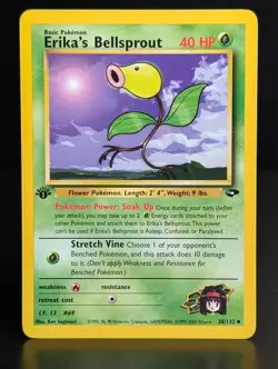 ERIKAS BELLSPROUT 38/132 1999 GYM CHALLENGE SET POKEMON CARD 1st EDITION - Image 1