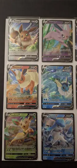 Eevee Evolutions V Promo Complete SWSH 9 Card Set Eeveelutions Pokemon NM LP - Image 2