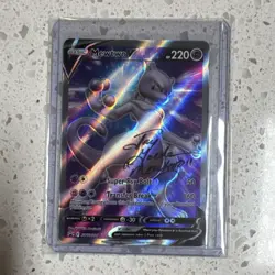 Signed Jay Goede Mewtwo V Authenticed SWSH229 Holo Card - Image 1