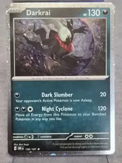 Darkrai Cosmos Holo Rare Holo Scarlet & Violet Promo Cards 136/197 NM - Image 1