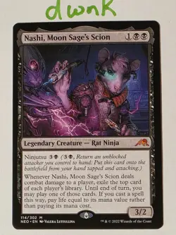 Nashi, Moon Sages Scion 114/302 The List Neon Dynasty MTG Magic the Gathering NM - Image 1