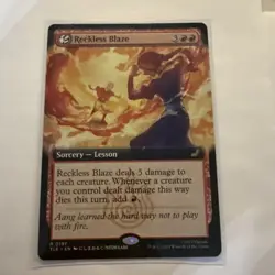 Magic The Gathering MTG Avatar Regular Reckless Blaze Extended Art Rare - Image 1