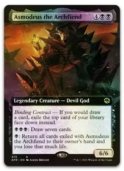 Asmodeus the Archfiend (Extended Art) #373 (Foil) NM Forgotten Realms Magic MTG - Image 1