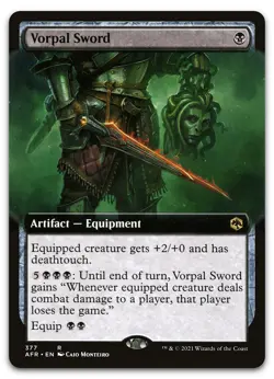 Vorpal Sword (Extended Art) #377 (NM) Forgotten Realms AFR Magic MTG - Image 1
