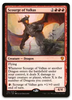 Scourge of Valkas #142 (LP) Commander 2017 C17 Magic MTG - Image 1