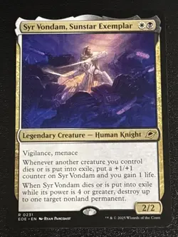 MTG Edge of Eternities Syr Vondam, Sunstar Exemplar 0231 NM Rare - Image 1