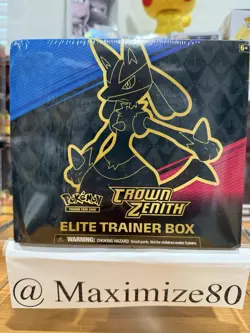 POKEMON TCG CROWN ZENITH ELITE TRAINER BOX ETB - NEW AND SEALED!!! 820650851476 - Image 1