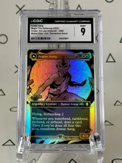 Avatar Aang Borderless Foil Scene - CGC 9 - Avatar the Last Airbender Magic MTG - Image 1
