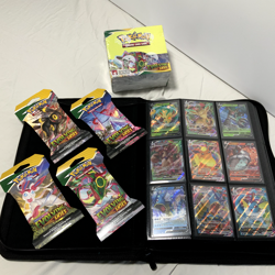 Pokemon Evolving Skies Booster Box 4 Sleeved Art Packs & Incomplete Master Set - Image 1