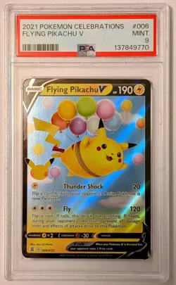 2021 POKEMON CELEBRATIONS #006 FLYING PIKACHU V PSA 9 Mint - Image 1