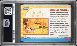 1999 TOPPS POKEMON PIKACHU'S VACATION LOOKS LIKE TROUBLE FOIL PSA 10 POP 6 - Image 3
