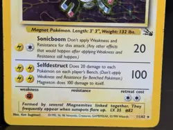 MAGNETON 11/62 1999 FOSSIL SET POKEMON CARD HOLO - Image 3