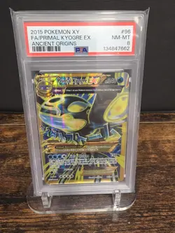 PSA 8 2015 POKEMON XY ANCIENT ORIGINS FULL ART/PRIMAL KYOGRE EX 96 - Image 1