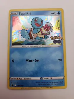 Squirtle 2022 Pokemon SWSH Black Star Promo Pokemon GO Holo #233 NM-MT - Image 1