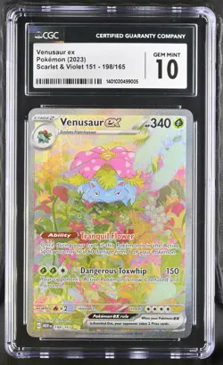 Pokemon Venusaur ex 198/165 Scarlet & Violet 151 SIR CGC 10 GEM MINT - Image 1
