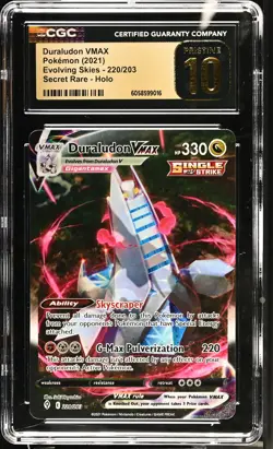 DURALUDON VMAX Evolving Skies Holo Rare #220 CGC Pristine 10 Pokemon - Image 1