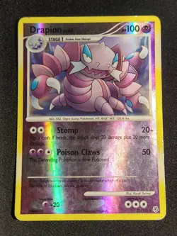 Pokemon Drapion 23/130 Reverse Holo Diamond & Pearl HP - Image 1
