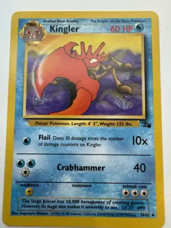 Pokemon Kingler 38/62 Fossil Regular - LP - Image 1