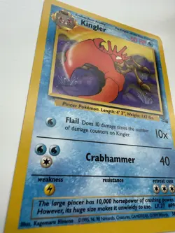 Pokemon Kingler 38/62 Fossil Regular - LP - Image 2