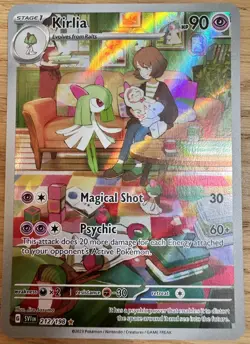 Pokemon TCG Kirlia Scarlet & Violet Base Set 212/198 Holo Illustration Rare - Image 1