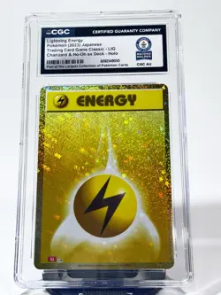 Pokemon CGC Guinness World Record 2023 Lightning Energy Japanese Holo TCG - Image 1