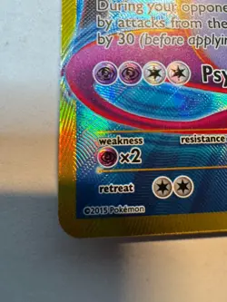 2015 POKEMON XY BREAKTHROUGH SECRET #163 FULL ART/MEWTWO EX - Image 4