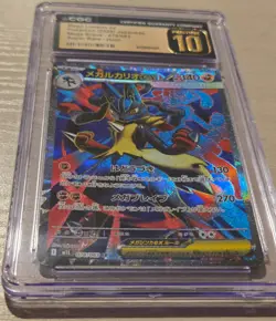CGC PRISTINE 10 Mega Lucario ex 078/063 Mega Brave SR-Holo Japanese Pokemon - Image 2