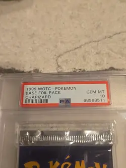 1999 Pokemon Base Set Pack Charizard Artwork PSA 10 Gem Mint - Image 2
