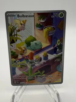 Pokemon TCG Bulbasaur Illustration Rare Full Art Holo 143/142 SV07 Stellar Crown - Image 1