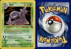 MUK 13/62 HOLO RARE FOSSIL POKEMON UNLIMITED HOLO MP - Image 1