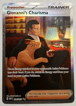 Pokemon Giovanni's Charisma 204/165 Sv: Scarlet & Violet 151 SIR M/NM - Image 1