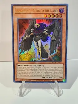Yugioh Blackwing - Sirocco the Dawn BLCR-EN058 Ultra Rare 1st Ed NM - Image 1