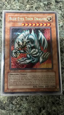 Konami Yu-Gi-Oh! Blue-Eyes Toon Dragon MRL-000 Secret Rare 1st Ed ATK 3000 DEF … - Image 1