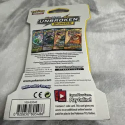 Sun & Moon-Unbroken Bonds Pokemon Sleeve Booster Pack New 820650805486 - Image 2