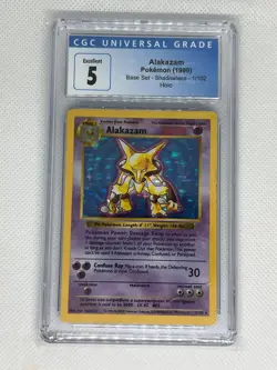Alakazam 1999 Base Set 1/102 Shadowless Holo - Pokemon Card - CGC 5 - Image 1
