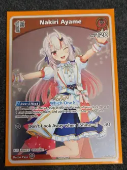 Tournament PROMO Nakiri Ayami hSD02-007 P Hololive Official Card Game NM Foil - Image 1