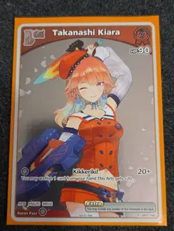 Tournament PROMO Takanashi Kiara hBP01-082 P Hololive Official Card Game NM Foil - Image 1