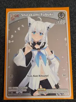 Tournament PROMO Shirakami Fubuki hBP02-008 P Hololive Official Card Game Foil - Image 1