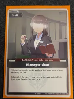 Tournament PROMO Manager-Chan hSD01-017 P Hololive Official Card Game NM Foil - Image 1