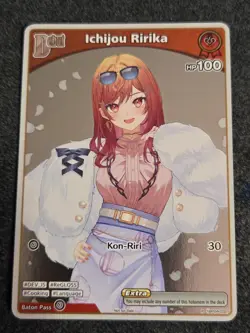 Hololive Card Game hBP04-032 P Ichijou Ririka C English Vtuber NM Foil Promo - Image 1